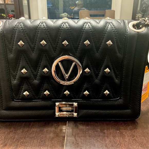 Valentino by Mario Valentino handbag with silver hardware - NWT - Picture 1 of 15